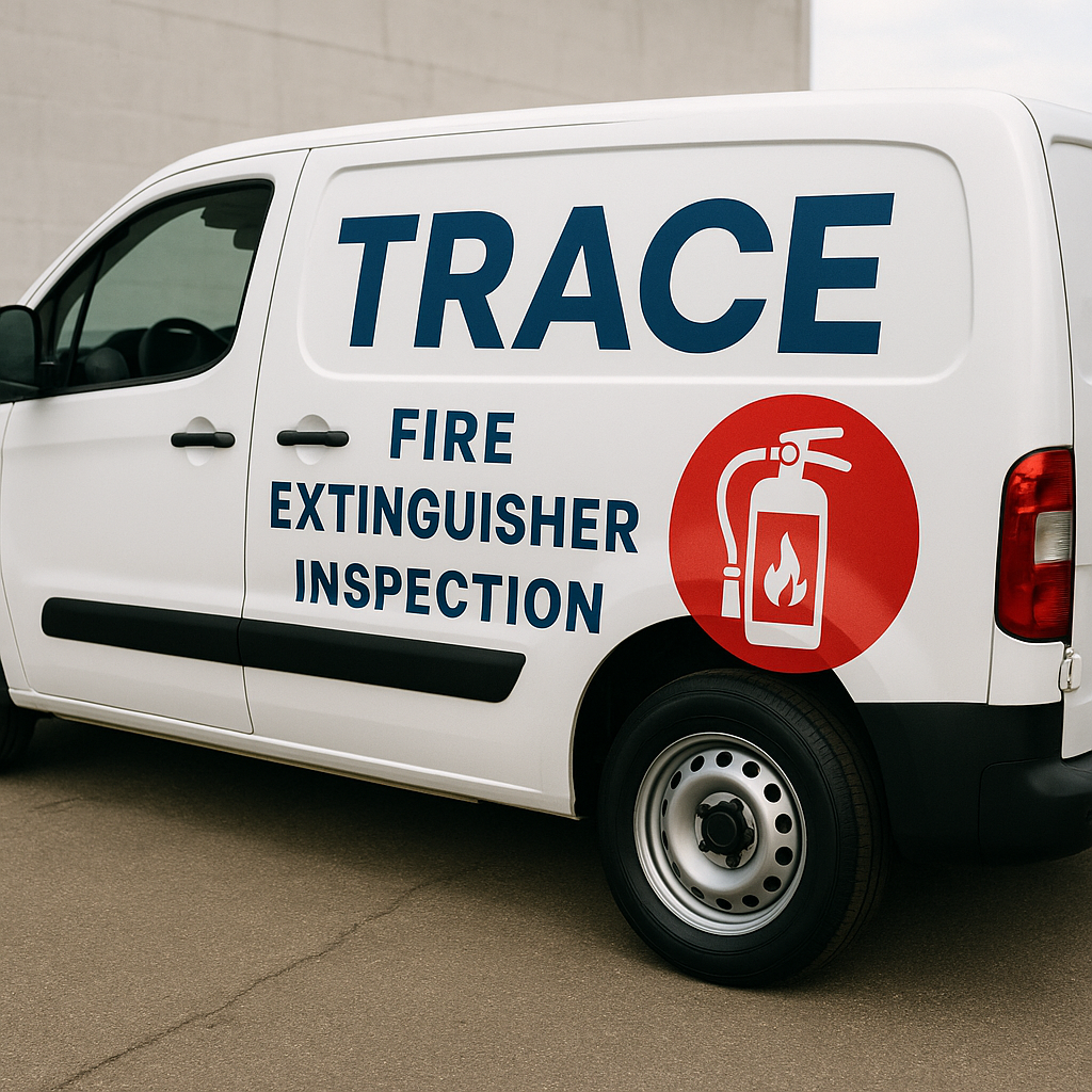 Trace Fire Extinguisher Inspection service van